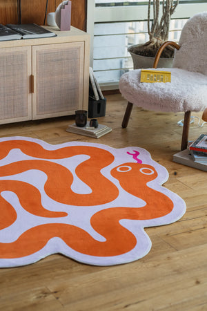 Spiral Snake Design Rug by Johann Banta