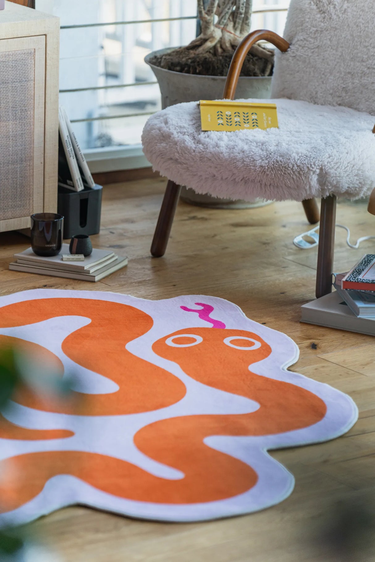 Spiral Snake Design Rug by Johann Banta