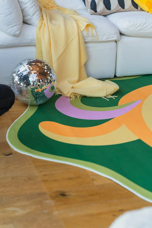 Funky Dancing Bananas Rug by Maggie Stephenson