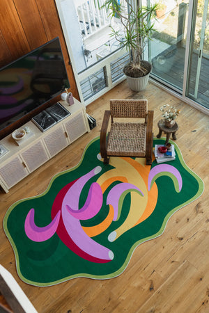 Funky Dancing Bananas Rug by Maggie Stephenson