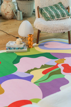 Irregular Bloomland Unity Pastel Rug by Maggie Stephenson