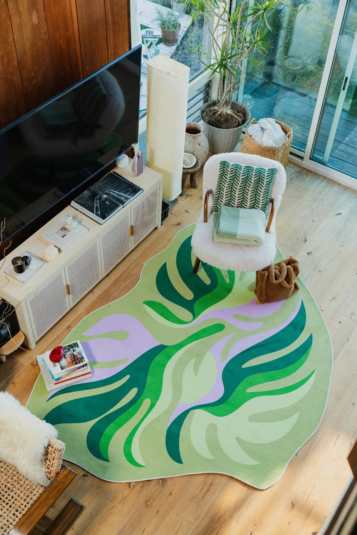 Irregular Botanical Leaves Rug by Maggie Stephenson