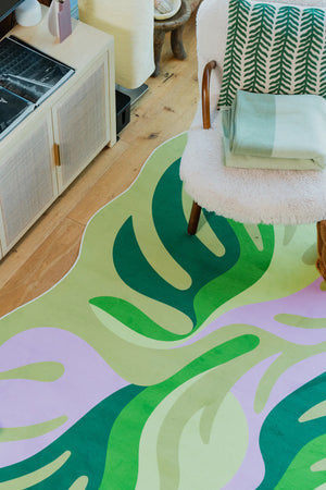 Irregular Botanical Leaves Rug by Maggie Stephenson