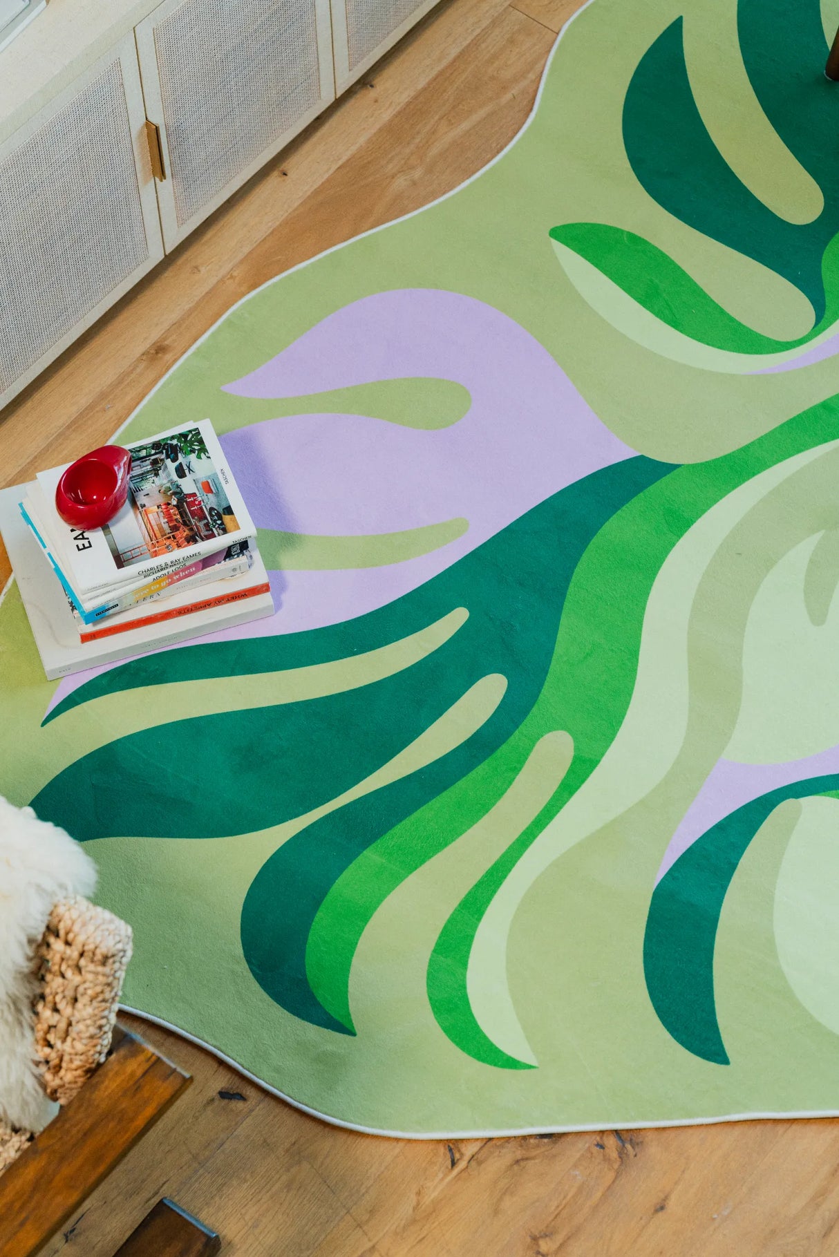 Irregular Botanical Leaves Rug by Maggie Stephenson