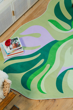 Irregular Botanical Leaves Rug by Maggie Stephenson