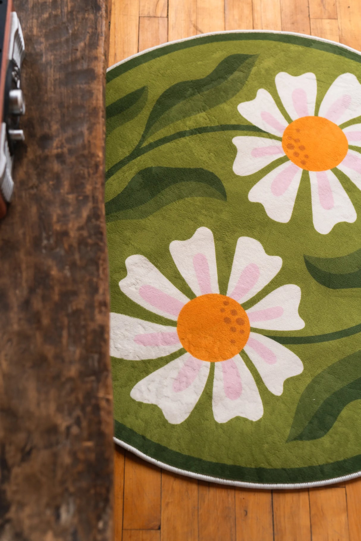 Dual Daisy Round Rug by Jessica Miller