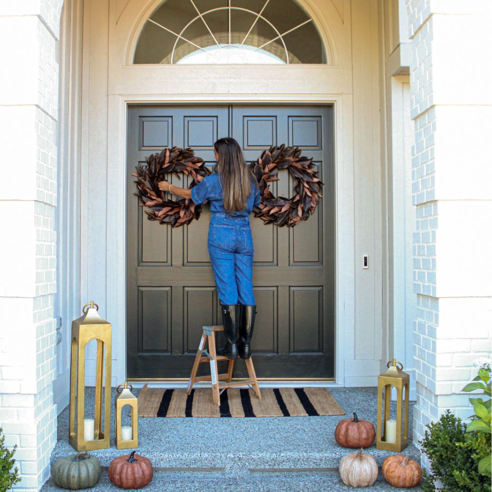 Natural and Black Striped Jute Rug