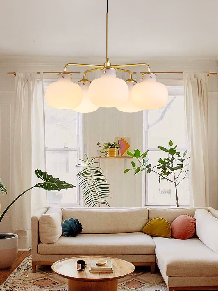 Raito Glass Globe Pendant Chandelier