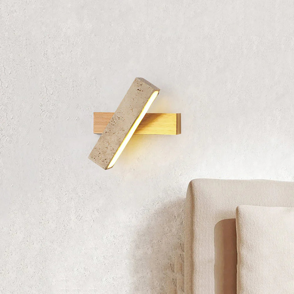 Rectangle Tonya Travertine Wall Lamp