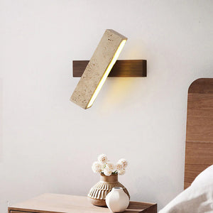 Rectangle Tonya Travertine Wall Lamp