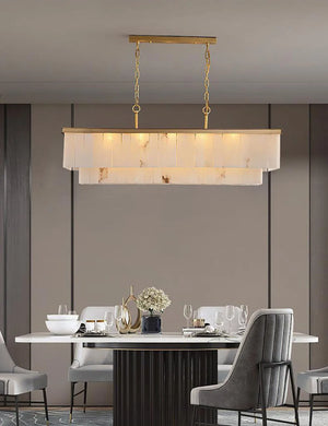 Rectangular Alabaster Chandelier