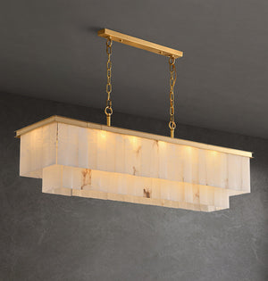 Rectangular Alabaster Chandelier