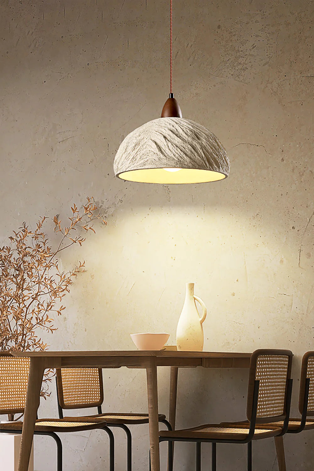 Retro Cement Round Pendant Lamp