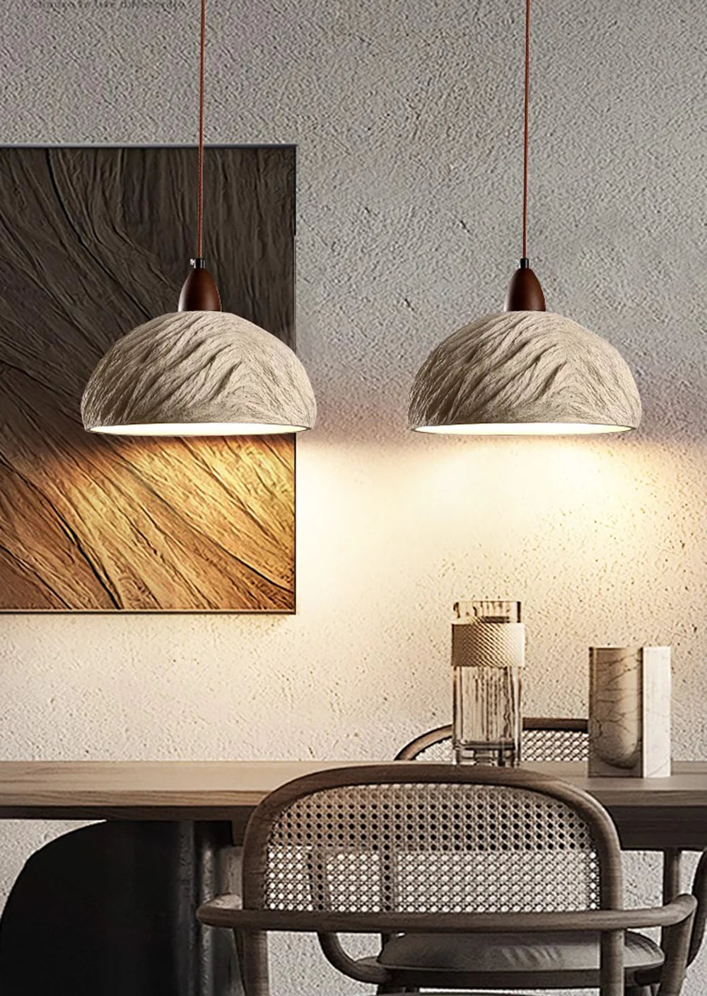 Retro Cement Round Pendant Lamp