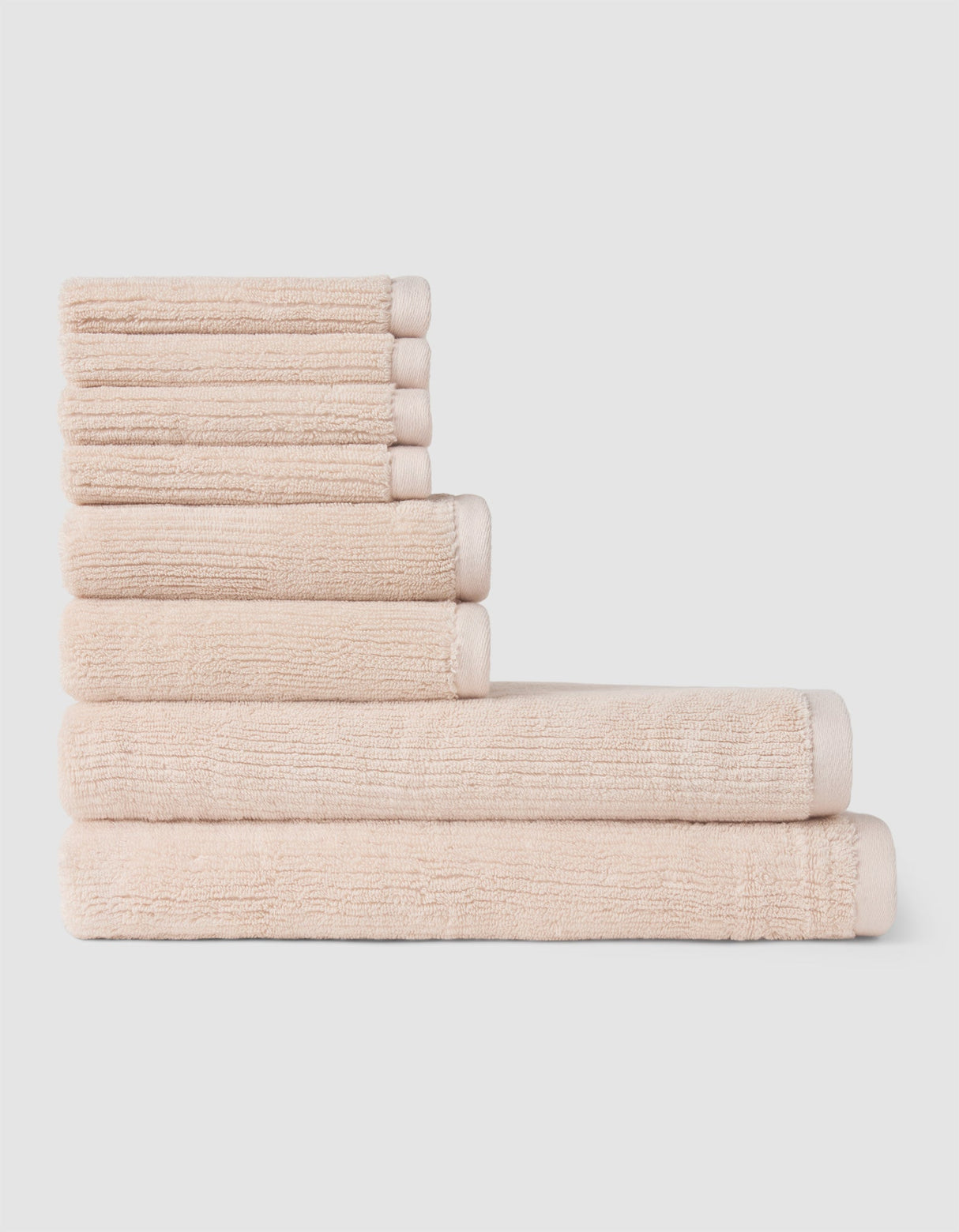 Ribbed Terry Bath Towel Set