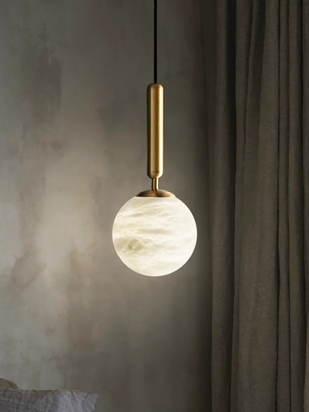 Round Bosso Alabaster Pendant Lamp