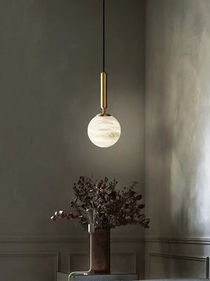 Round Bosso Alabaster Pendant Lamp