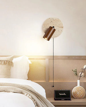 Round Miadi Travertine Wall Lamp