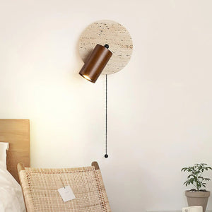 Round Miadi Travertine Wall Lamp
