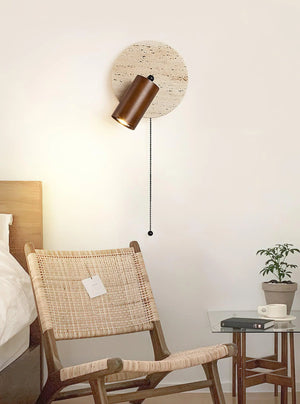Round Miadi Travertine Wall Lamp