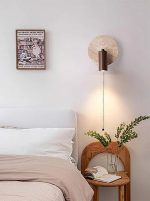 Round Miadi Travertine Wall Lamp