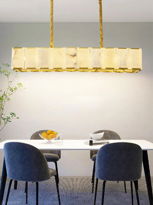 Round Modern Alabaster Chandelier