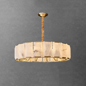 Round Modern Alabaster Chandelier