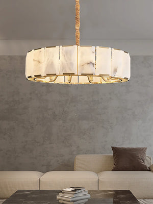 Round Modern Alabaster Chandelier
