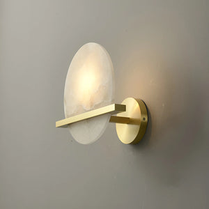Round Savion Alabaster Wall Lamp