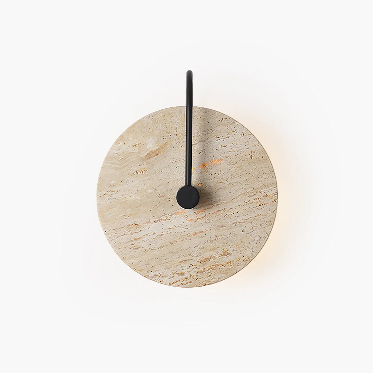 Round Travertine Wall Lamp