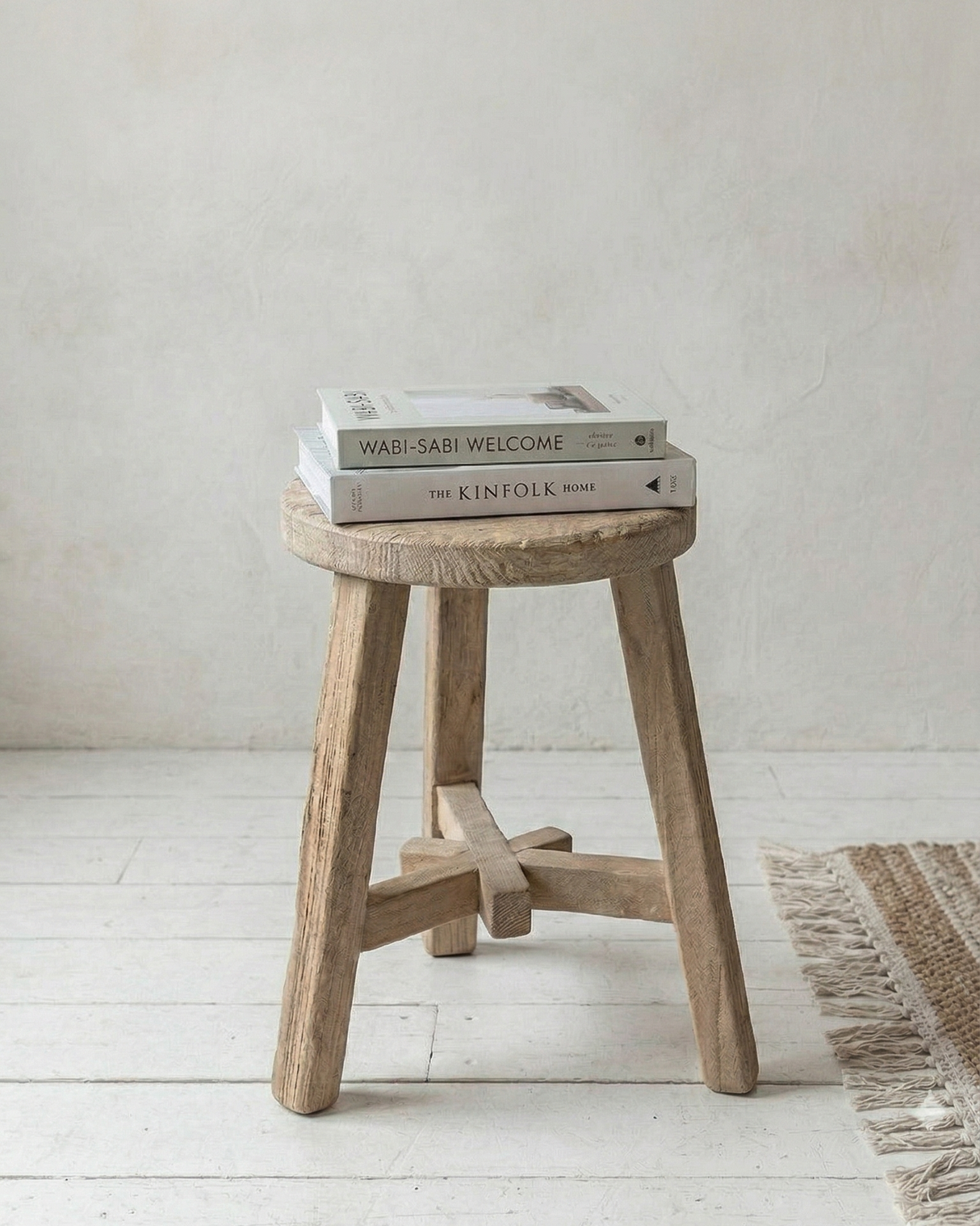 Round Elm Stool