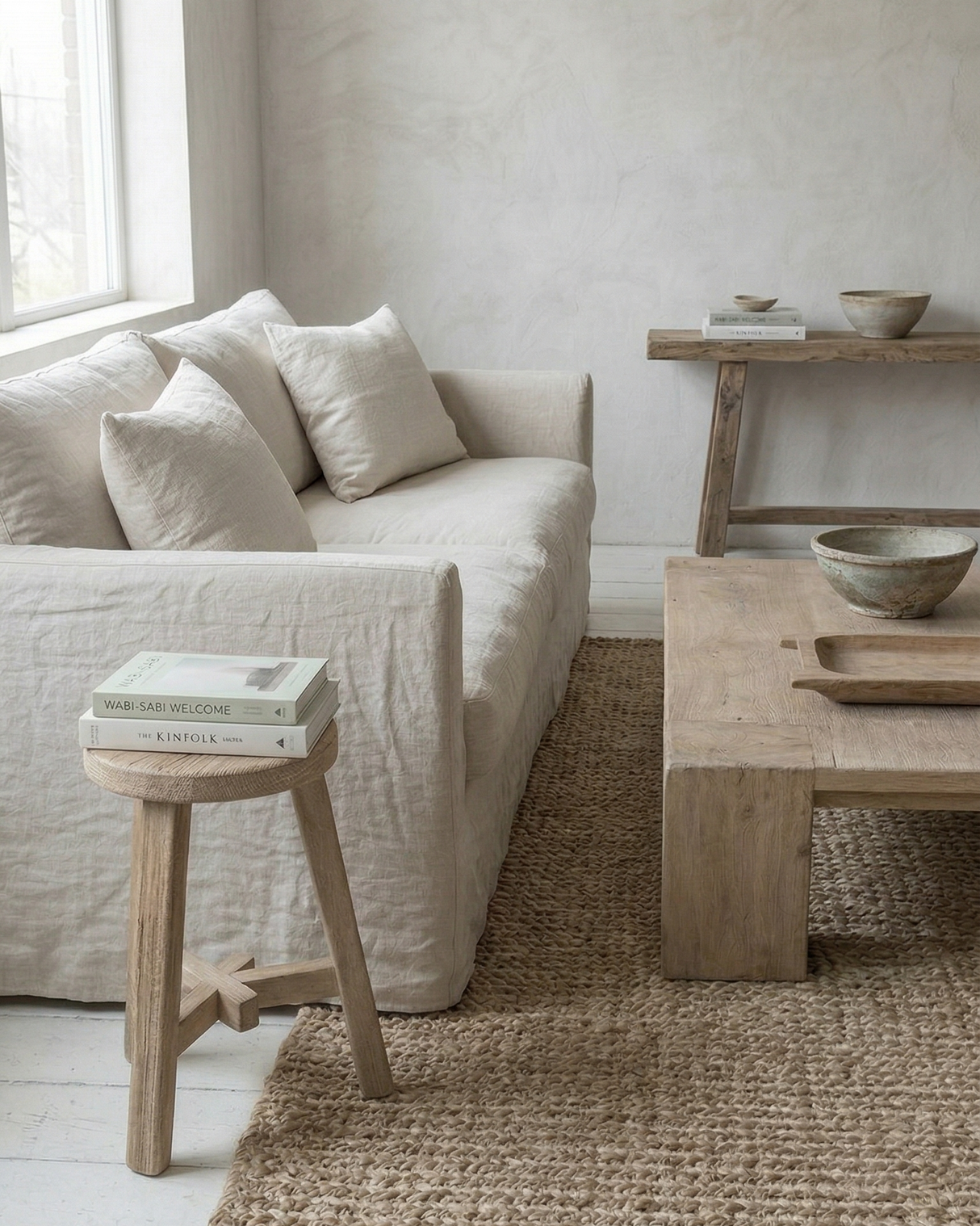 Round Elm Stool
