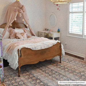 Rust Maligaya Distressed Washable Area Rug