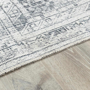 Barny Gray Blue Washable Rug