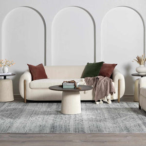 Barny Gray Blue Washable Rug