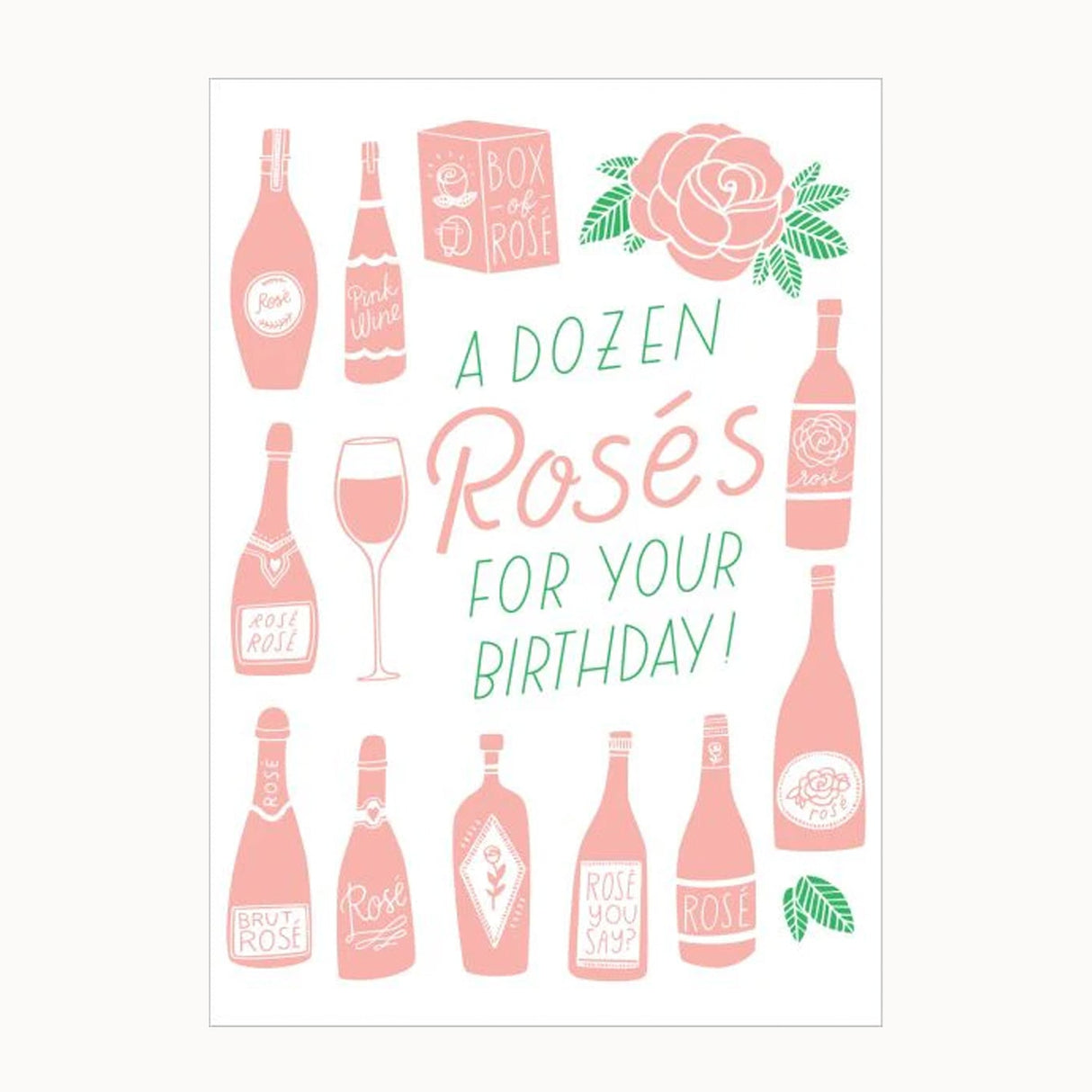 Dozen rosés birthday card