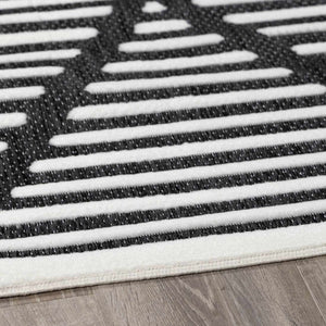 Anah 3D Black Outdoor Rug