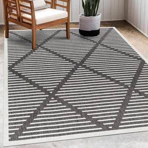 Anah 3D Black Outdoor Rug