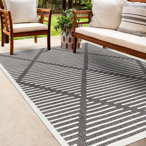 Anah 3D Black Outdoor Rug