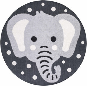 Kids Elephant Animal Print Nursery Area Rug - Clearance