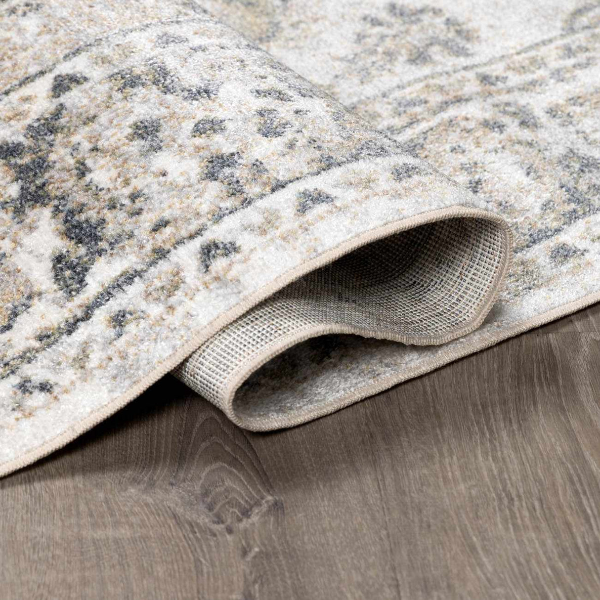 Rudo Beige Flat Pile Washable Rug
