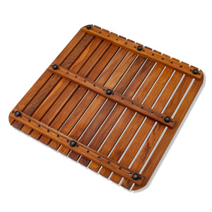Redfish Oiled Teak Shower and Bath Mat 19.6″ x 19.6″