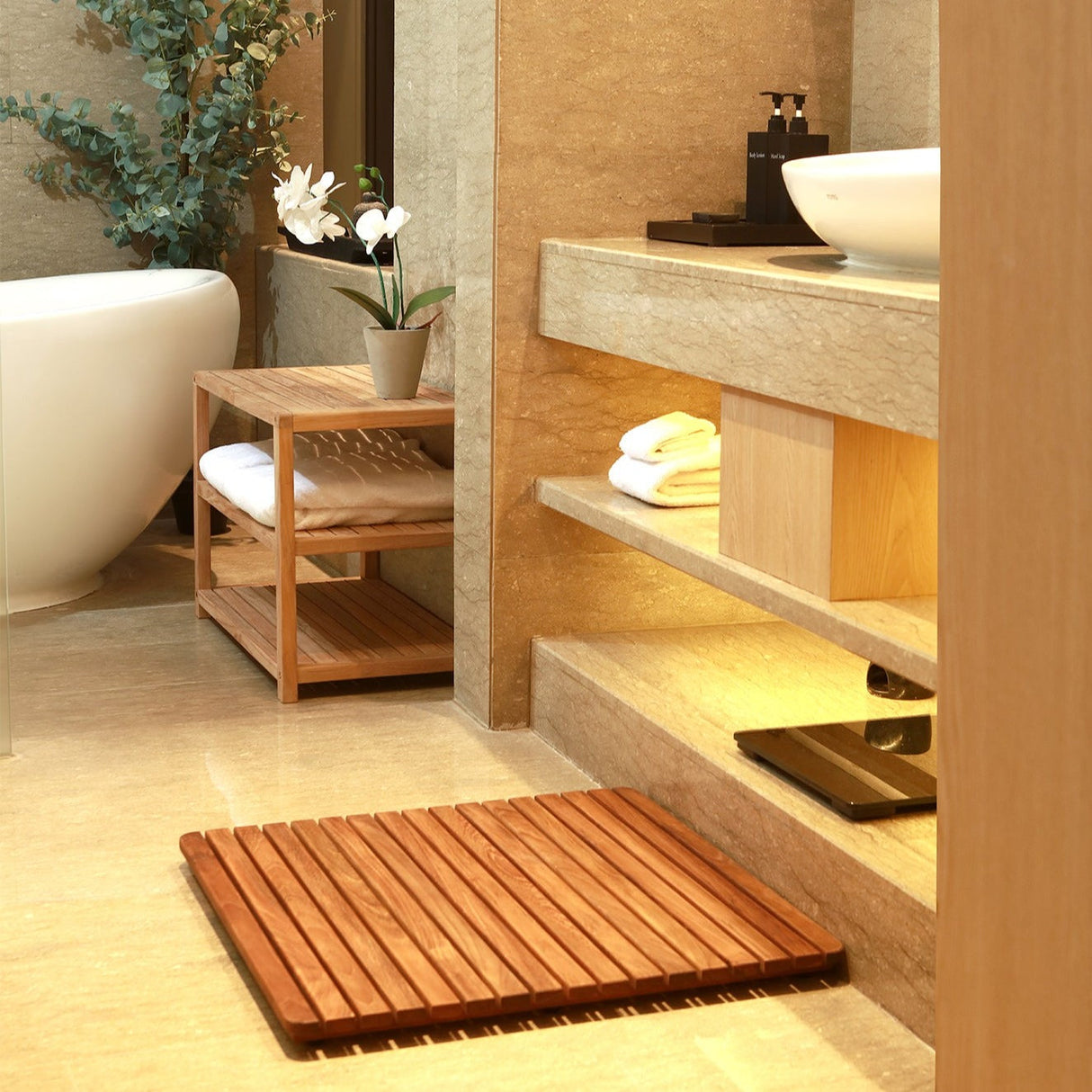 Yukon Teak Shower and Bathmat 24" x 24"