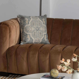 Bigaa Teal Medallion Throw Pillow