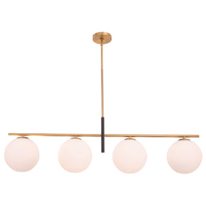 Spark Modern Gold Linear 4 Light Chandelier