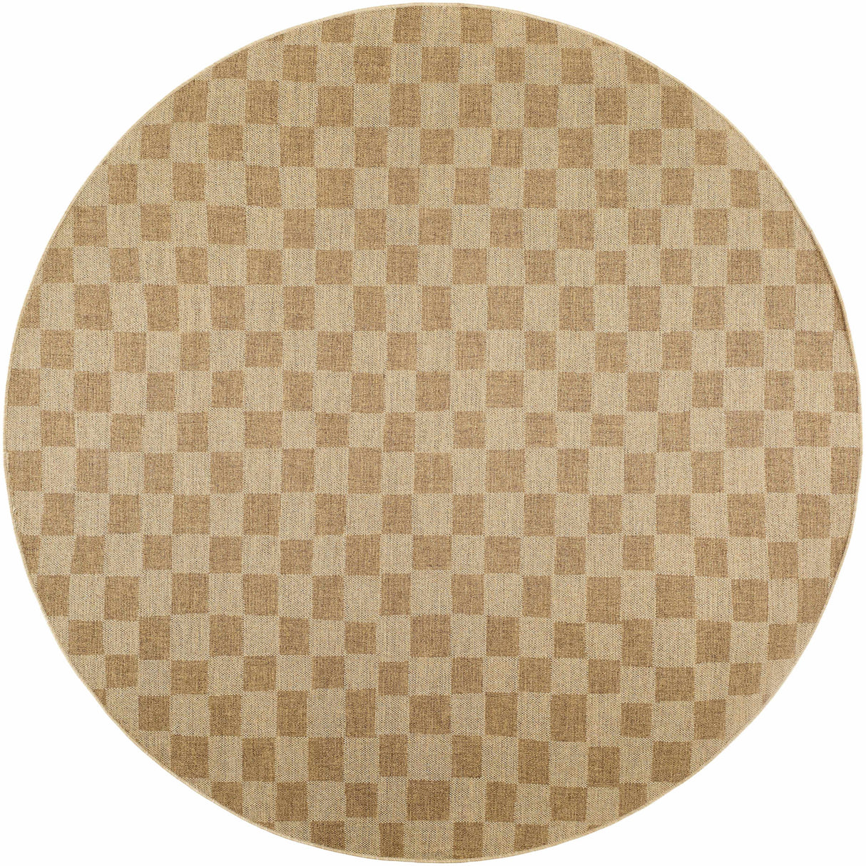 Kuval Checkered Brown Rug