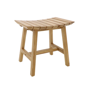 Phoenix Natural Teak Shower and Bath Slatted Stool