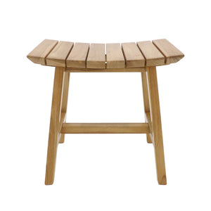 Phoenix Natural Teak Shower and Bath Slatted Stool