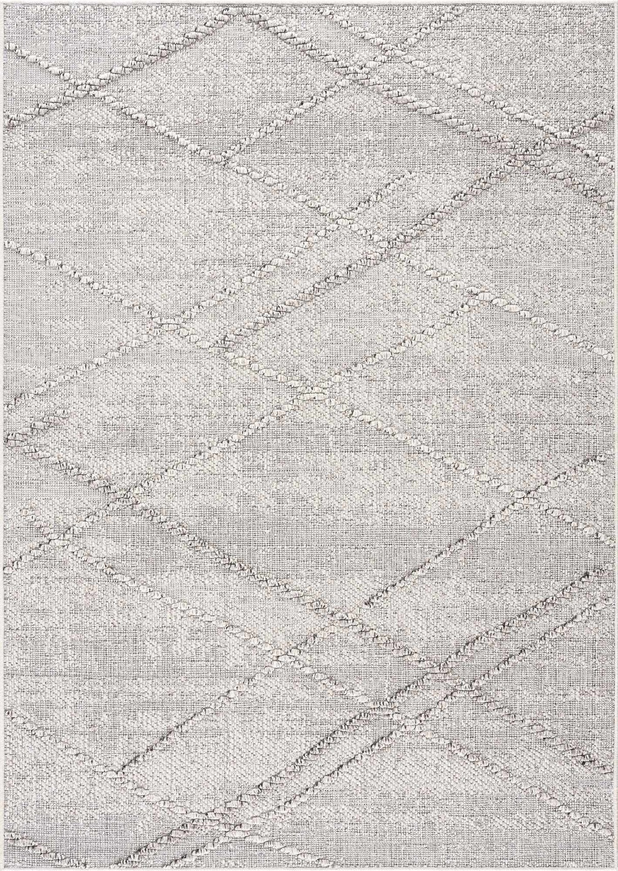 Baqer Bone & Taupe Textured Performance Rug - Clearance