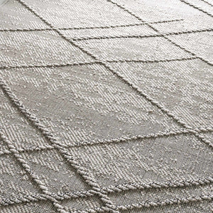 Baqer Bone & Taupe Textured Performance Rug - Clearance